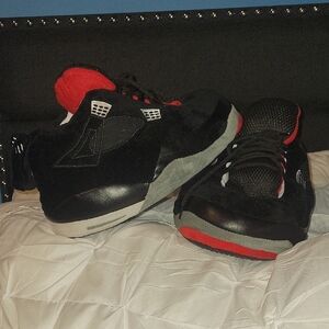 Black and Red Athletic Slippers